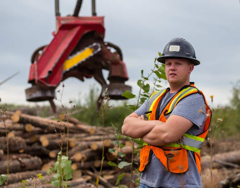 Exact Harvesting, La Crete, Alberta - Log Buncher